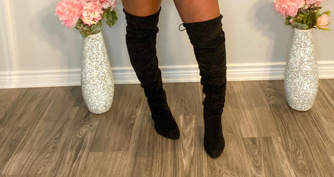 Black Knight Thigh Boots